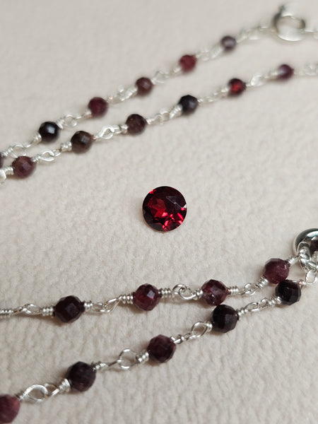 Simple Garnet Necklace - Little Darlings Collection – LaSirene Designs