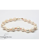 Freshwater Pearl Bracelet with Morganite stones