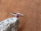 Purple spiney Oyster stacking ring Sterling Silver