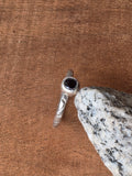 Onyx stackable ring sterling silver