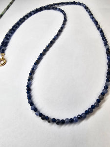 Blue vein lace agate necklace