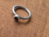 Onyx stackable ring sterling silver