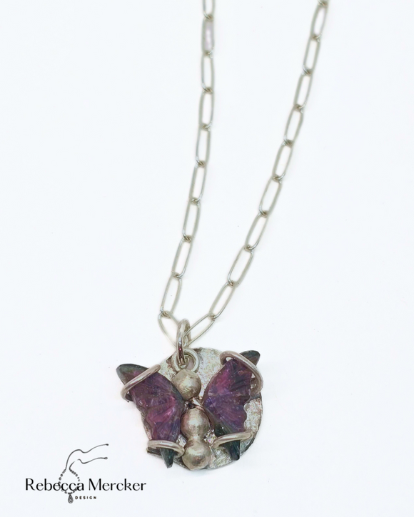 Tourmaline Butterfly Necklace