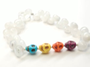 Moonstone skull bracelet
