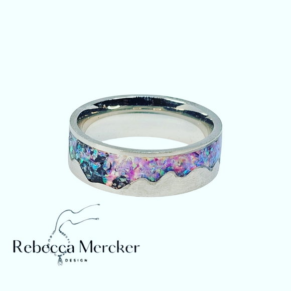 Purple Opal Mountain Ring