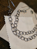 Pair of sterling silver fancy boot chains
