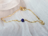 Sapphire bracelet, gift under $50, gold bracelet