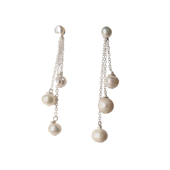 White pearl ear jackets
