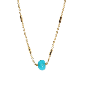 Blue opal necklace