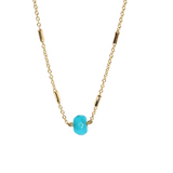 Blue opal necklace
