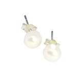 Pearl Stud Earrings with Sterling Silver Posts