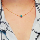 Blue opal necklace