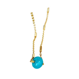 Blue reconstituted opal with gold plated necklace