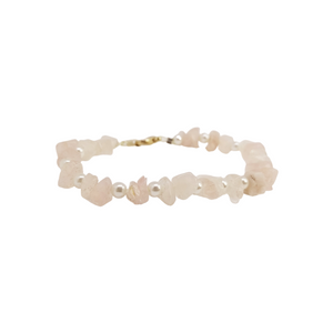 White pearl and crystal bracelet