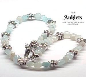 Amazonite blue sea Anklet