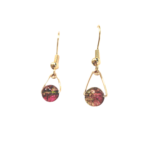 Watermelon Tourmaline Earrings